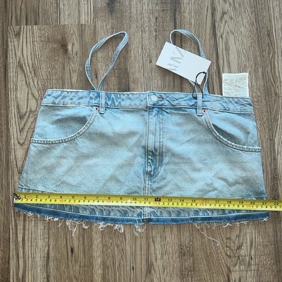 NEW! Zara Ripped Denim Top - Picture 5 of 7